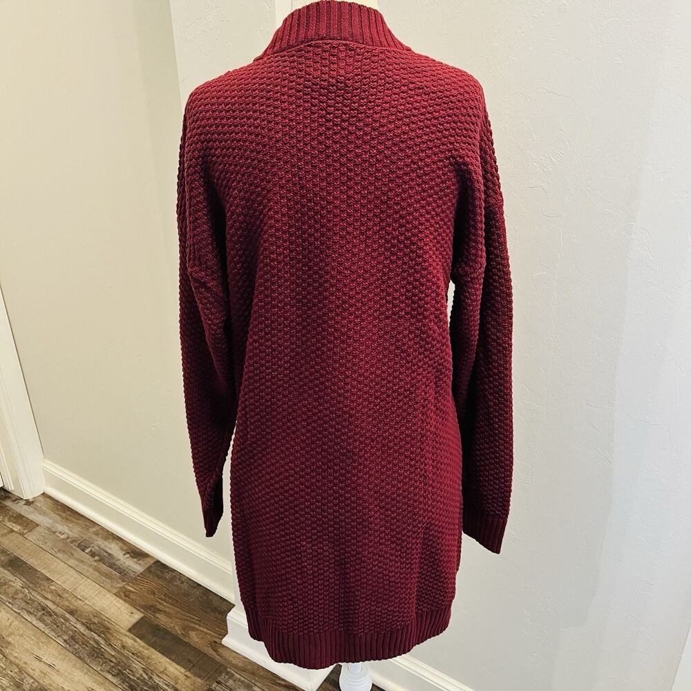 Gap Long Sleeve Open Front Cardigan Sweater Women’s Small Red Pockets (A0130) - Picture 4 of 7